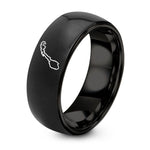 Mens Gifts for Anniversary – black tungsten norway ring