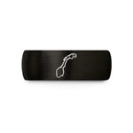 unique him anniversary present – black tungsten norway wedding band