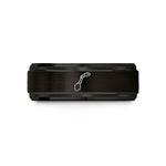unique him anniversary present – black tungsten norway wedding band
