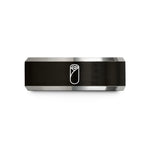 cool presents for guys – black & silver tungsten kathi roll wedding band