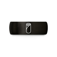 unique birthday presents – black & rose gold tungsten kathi roll wedding band
