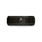 unique birthday presents – black & rose gold tungsten kathi roll wedding band