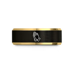 birthday presents for him – black & gold tungsten praying hands wedding band