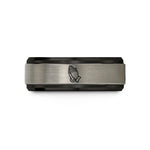 unique presents for him – black & grey tungsten praying hands wedding band