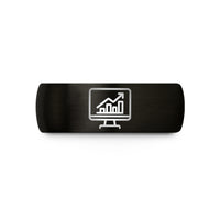 unique birthday presents him – black tungsten desktop monitor graph wedding band