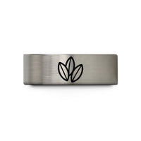 best presents for him – blue & silver tungsten rice grains wedding band