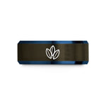 special presents for him – gunmetal & blue tungsten rice grains wedding band