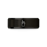 best presents for husband – black tungsten two way radio wedding band