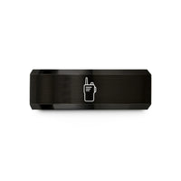 best presents for husband – black tungsten two way radio wedding band