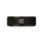 cool presents for him – black tungsten vine filigree wedding band