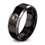 tungsten carbide ring him – black & gray tungsten air compressor ring