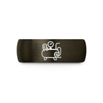 him tungsten wedding band – gunmetal & black tungsten air compressor wedding band