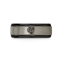 black tungsten ring him – black & silver tungsten turkey wedding band