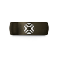 comfortable fit men's ring – gunmetal & black tungsten concentric rings wedding band