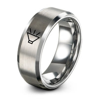 men's tungsten promise ring – grey tungsten light cone ring