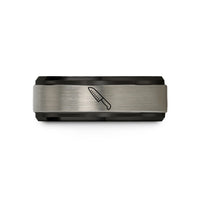 tungsten carbide ring him – black & silver tungsten santoku knife wedding band