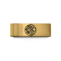 men’s wedding ring – gold tungsten english breakfast wedding band