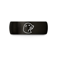 couples matching anniversary rings – black tungsten seal wedding band