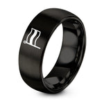 Mens Ring Tungsten Carbide – black tungsten pan african flag ring
