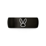 tungsten rings for women – black & gold tungsten bunny ears wedding band
