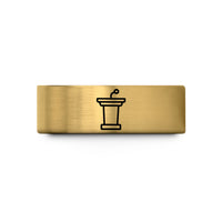 rose gold band women – gold tungsten debate podium wedding band
