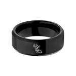 black tungsten ring him – black tungsten deer skull wedding band