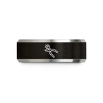 comfort fit tungsten band – black & grey tungsten hole punch pliers wedding band