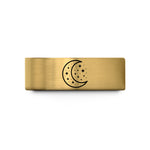 comfortable men’s tungsten ring – gold tungsten star crescent wedding band