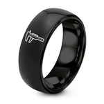 Mens Rings Tungsten Engraved – black tungsten caliper ring