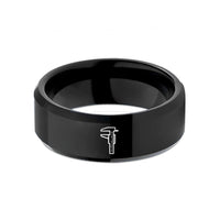 black tungsten mens ring – black tungsten caliper wedding band