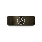 tungsten comfort fit rings – gunmetal & black tungsten eighth note wedding band