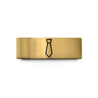 men's engraved tungsten band – gold tungsten necktie icon wedding band