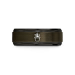 black tungsten ring couples – gunmetal & black tungsten planter wedding band