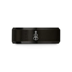 tungsten ring for musicians – black tungsten cello wedding band