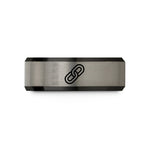 black tungsten ring him – black & gray tungsten chain link wedding band