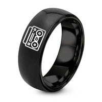 Mens Tungsten Carbide Rings – black tungsten boombox ring