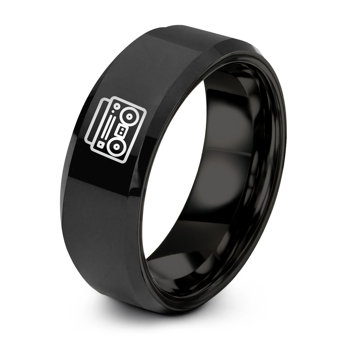 Mens Tungsten Carbide Rings – black tungsten boombox ring