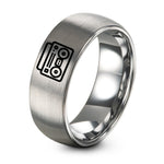 Mens Tungsten Carbide Rings – grey tungsten boombox ring