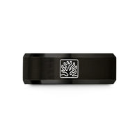 comfort fit him bands – black tungsten reef contours wedding band