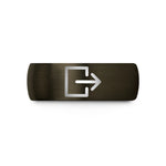 wedding ring for couples – gunmetal & black tungsten exit arrow wedding band