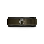 mens gold tungsten ring – gunmetal & black tungsten blue circle wedding band