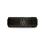 black tungsten mens band – black & rose gold tungsten bib heart wedding band