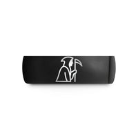 black tungsten wedding ring – black tungsten reaper silhouette wedding band