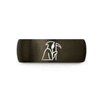 tungsten wedding band him – gunmetal & black tungsten reaper silhouette wedding band