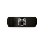 his and hers ring – black & gold tungsten kaaba silhouette wedding band