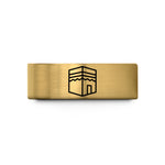 matching rings for couples – gold tungsten kaaba silhouette wedding band