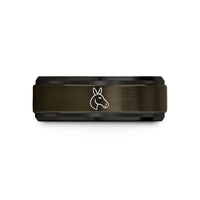 tungsten bands for couples – gunmetal & black tungsten mule wedding band