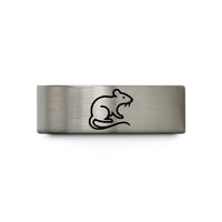 wedding ring for couples – gray tungsten rat wedding band