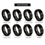 font options for inside engraving on black mercury alchemical rings