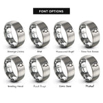 font options for inside engraving on silver mercury philosophic mercury rings